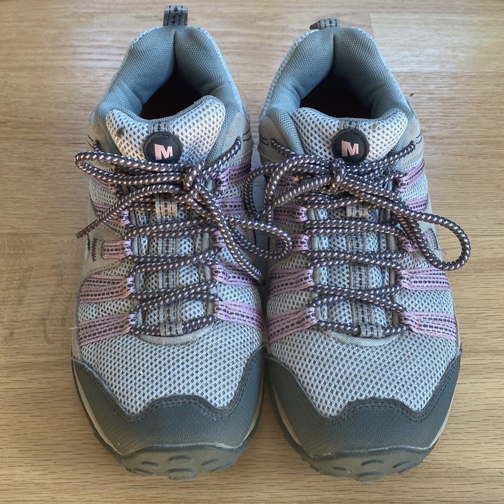 Merrell Womens Payette Pewter Pink Hike Sneakers Shoes Hiking Water Trail 7